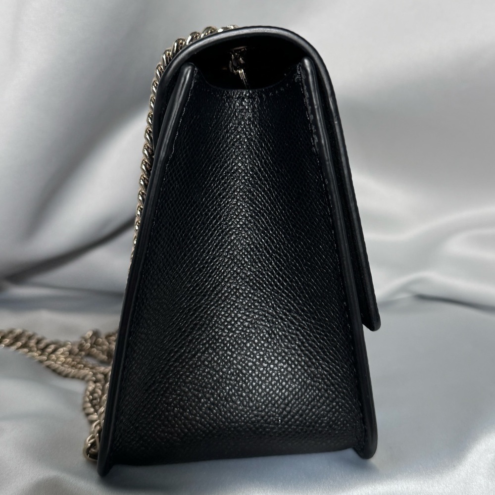 FURLA Bella Chain Crossbody Black In Gold Genuine Leather Bag - Picture 6 of 17
